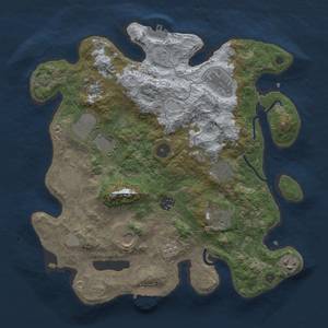 Thumbnail Rust Map: Procedural Map, Size: 3500, Seed: 660106, 18 Monuments