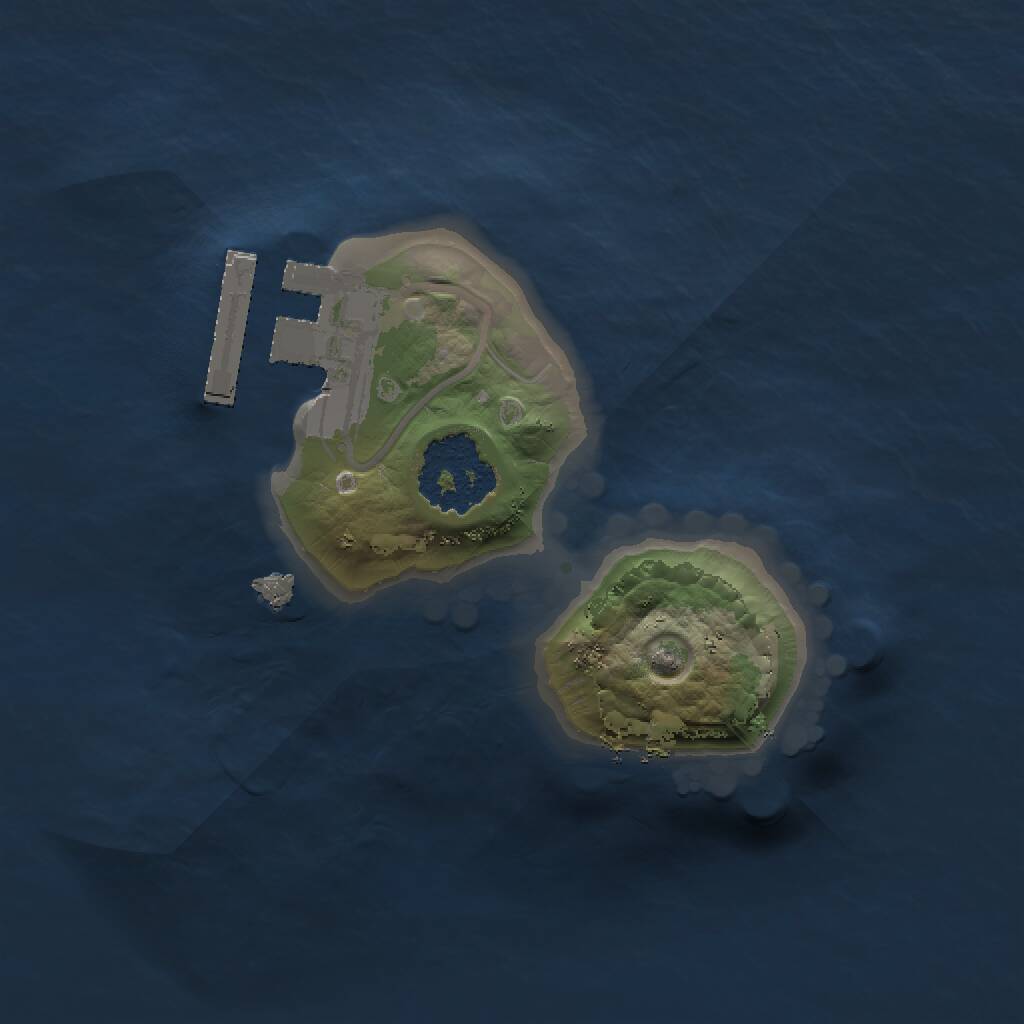 Rust Map: Procedural Map, Size: 1350, Seed: 2024520567, 2 Monuments