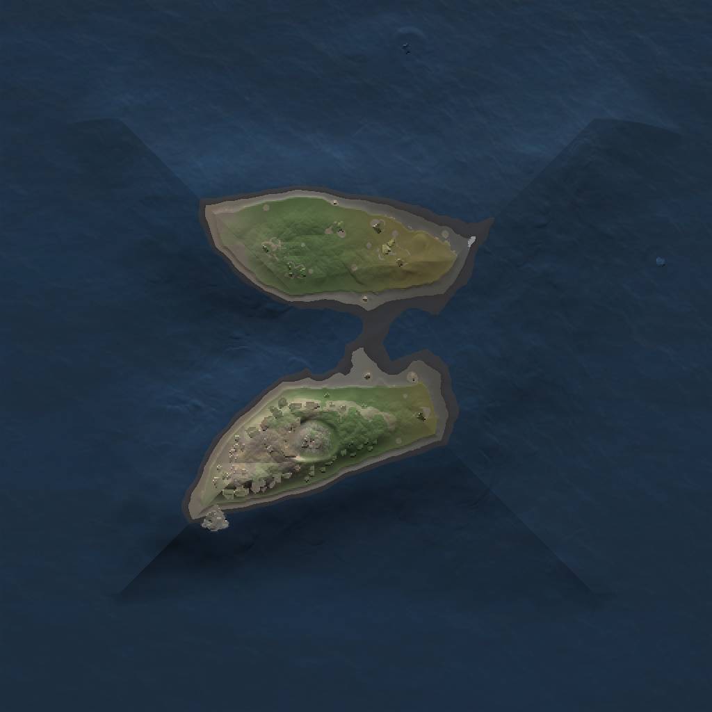 Rust Map: Procedural Map, Size: 1350, Seed: 1836227393, 3 Monuments