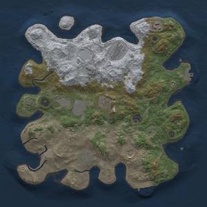 Thumbnail Rust Map: Procedural Map, Size: 3500, Seed: 31415927, 17 Monuments