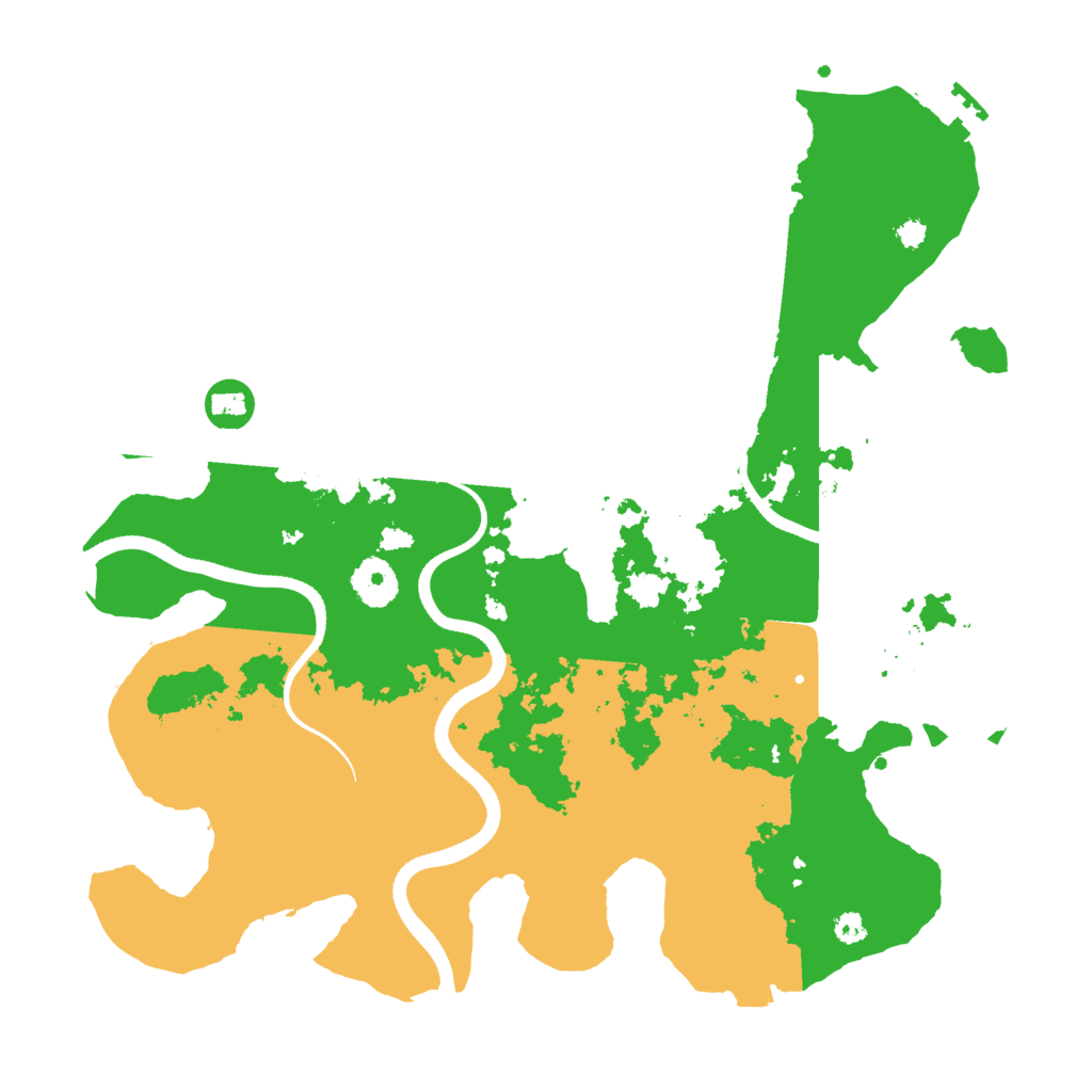 Biome Rust Map: Procedural Map, Size: 3500, Seed: 31415927