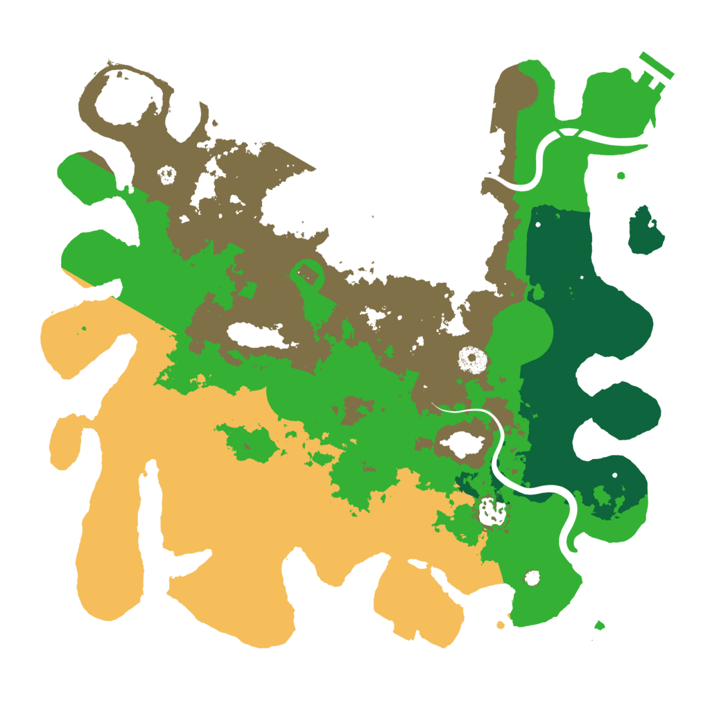 Biome Rust Map: Procedural Map, Size: 3700, Seed: 301987