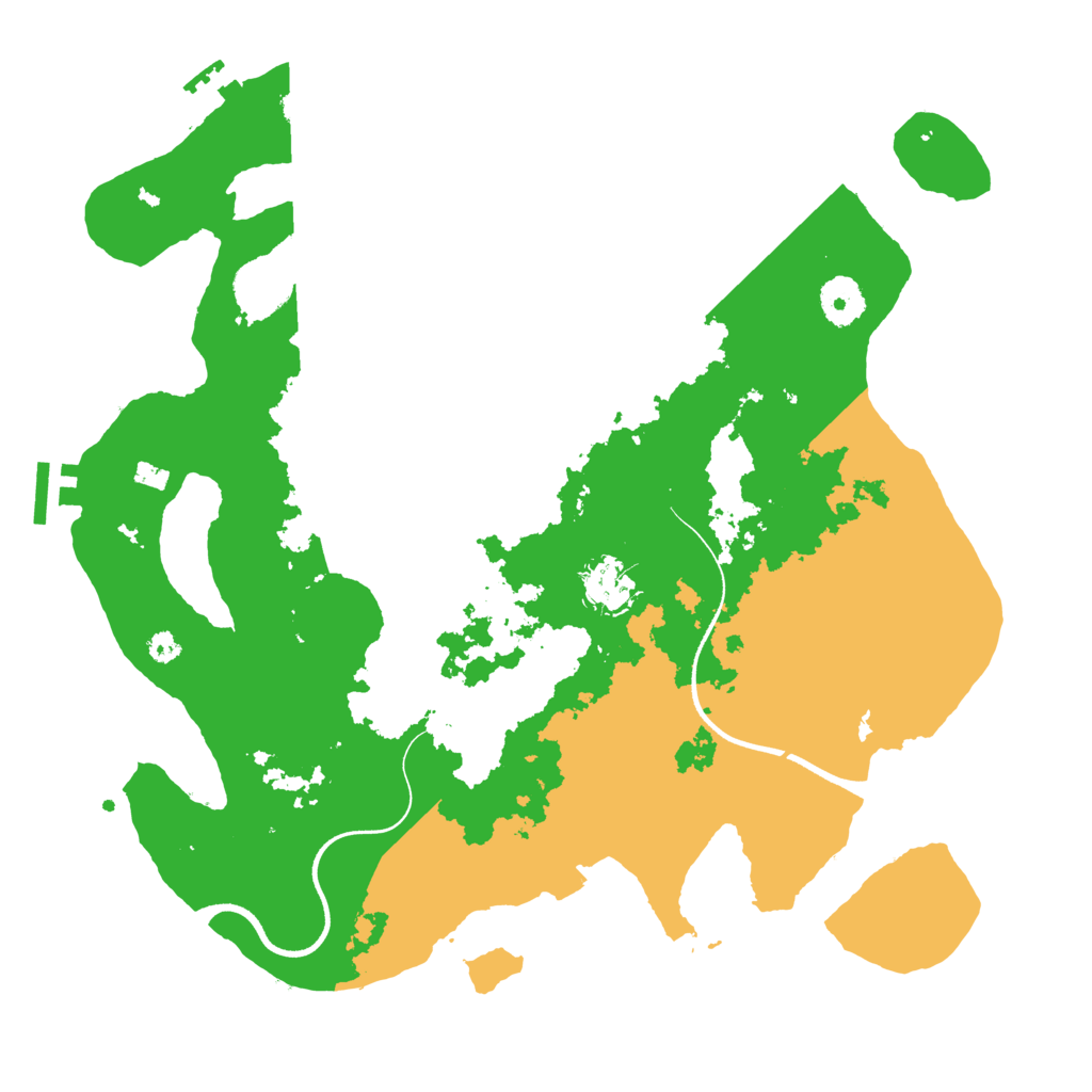 Biome Rust Map: Procedural Map, Size: 3550, Seed: 16806085