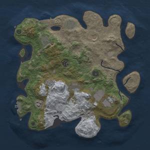 Thumbnail Rust Map: Procedural Map, Size: 3500, Seed: 1732789381, 15 Monuments