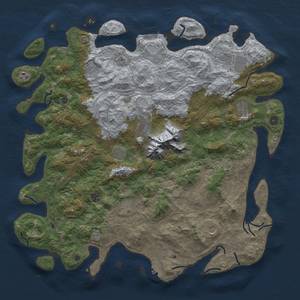 Thumbnail Rust Map: Procedural Map, Size: 5000, Seed: 835656377, 18 Monuments