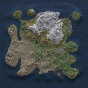 Thumbnail Rust Map: Procedural Map, Size: 3000, Seed: 1815067008, 12 Monuments