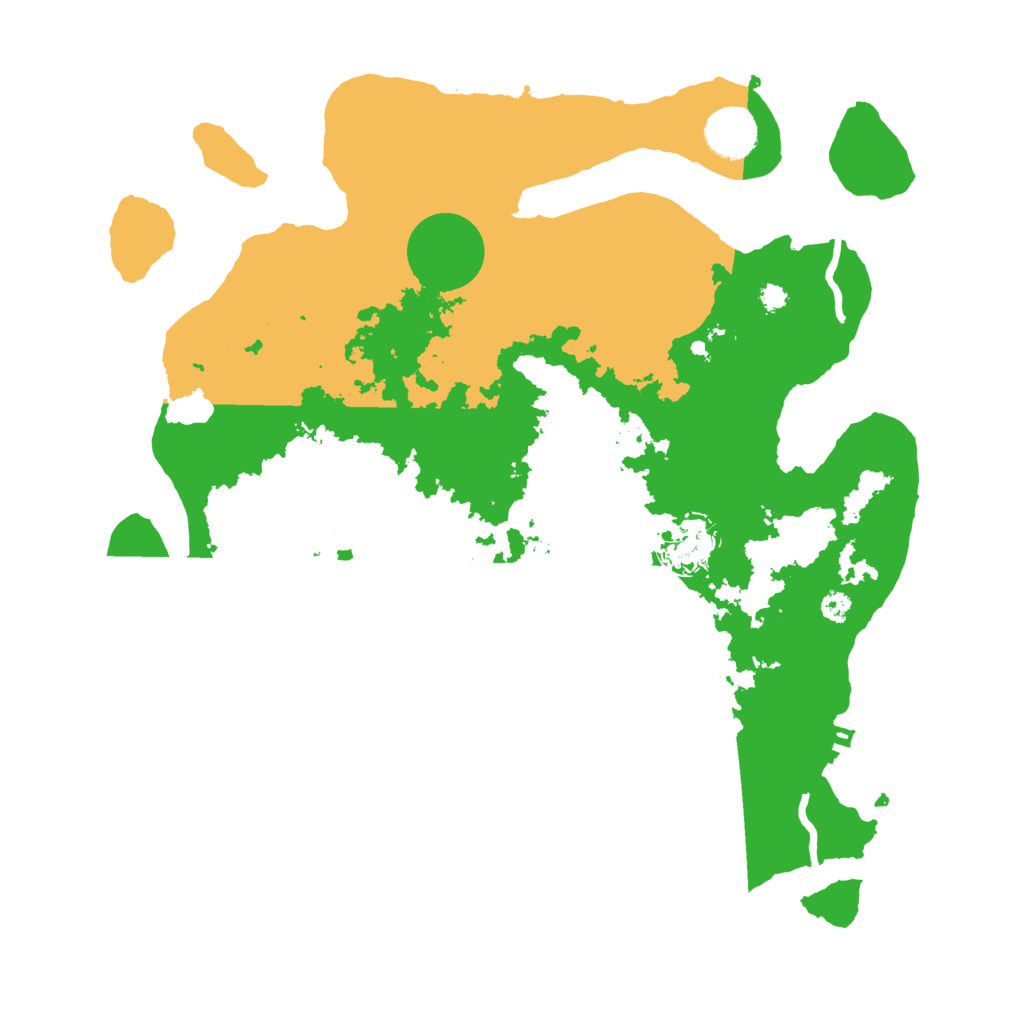 Biome Rust Map: Procedural Map, Size: 3500, Seed: 494199979