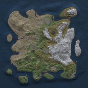 Thumbnail Rust Map: Procedural Map, Size: 3500, Seed: 1782025441, 16 Monuments