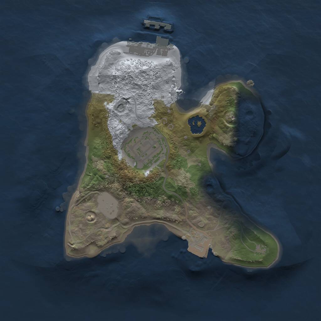 Rust Map: Procedural Map, Size: 1800, Seed: 969629429, 3 Monuments