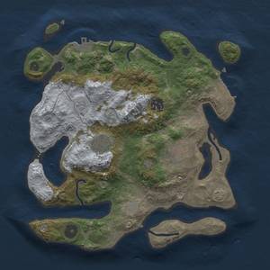Thumbnail Rust Map: Procedural Map, Size: 3000, Seed: 32603, 11 Monuments