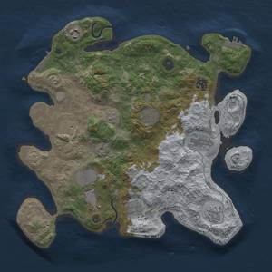 Thumbnail Rust Map: Procedural Map, Size: 3500, Seed: 1361085821, 17 Monuments