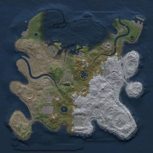 Thumbnail Rust Map: Procedural Map, Size: 3500, Seed: 1361085821, 16 Monuments