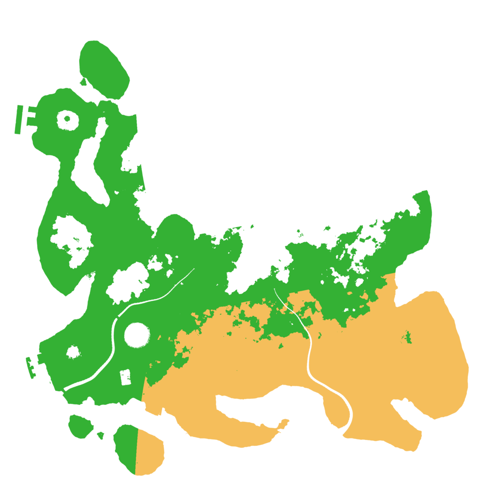 Biome Rust Map: Procedural Map, Size: 3500, Seed: 30213515