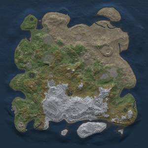 Thumbnail Rust Map: Procedural Map, Size: 4000, Seed: 414141, 17 Monuments