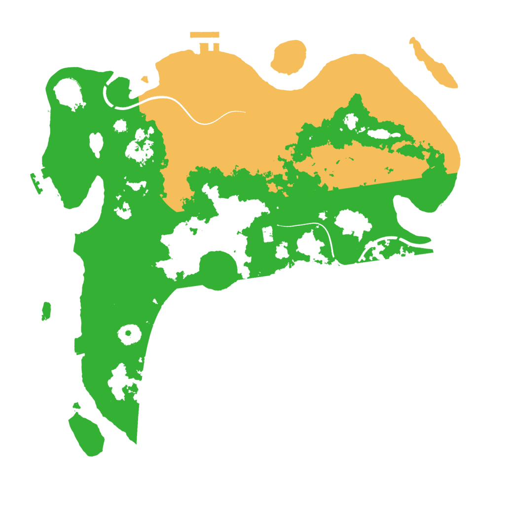 Biome Rust Map: Procedural Map, Size: 3500, Seed: 124850