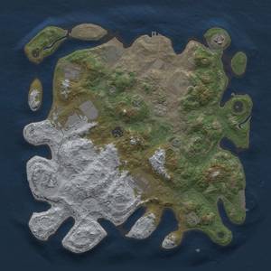 Thumbnail Rust Map: Procedural Map, Size: 3700, Seed: 1422004994, 17 Monuments