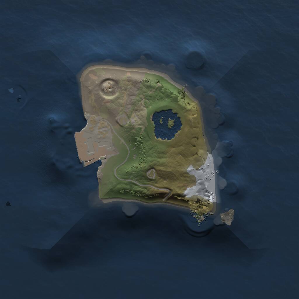 Rust Map: Procedural Map, Size: 1000, Seed: 34560, 1 Monuments