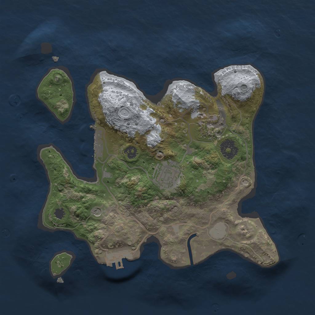 Rust Map: Procedural Map, Size: 2545, Seed: 1813235229, 8 Monuments