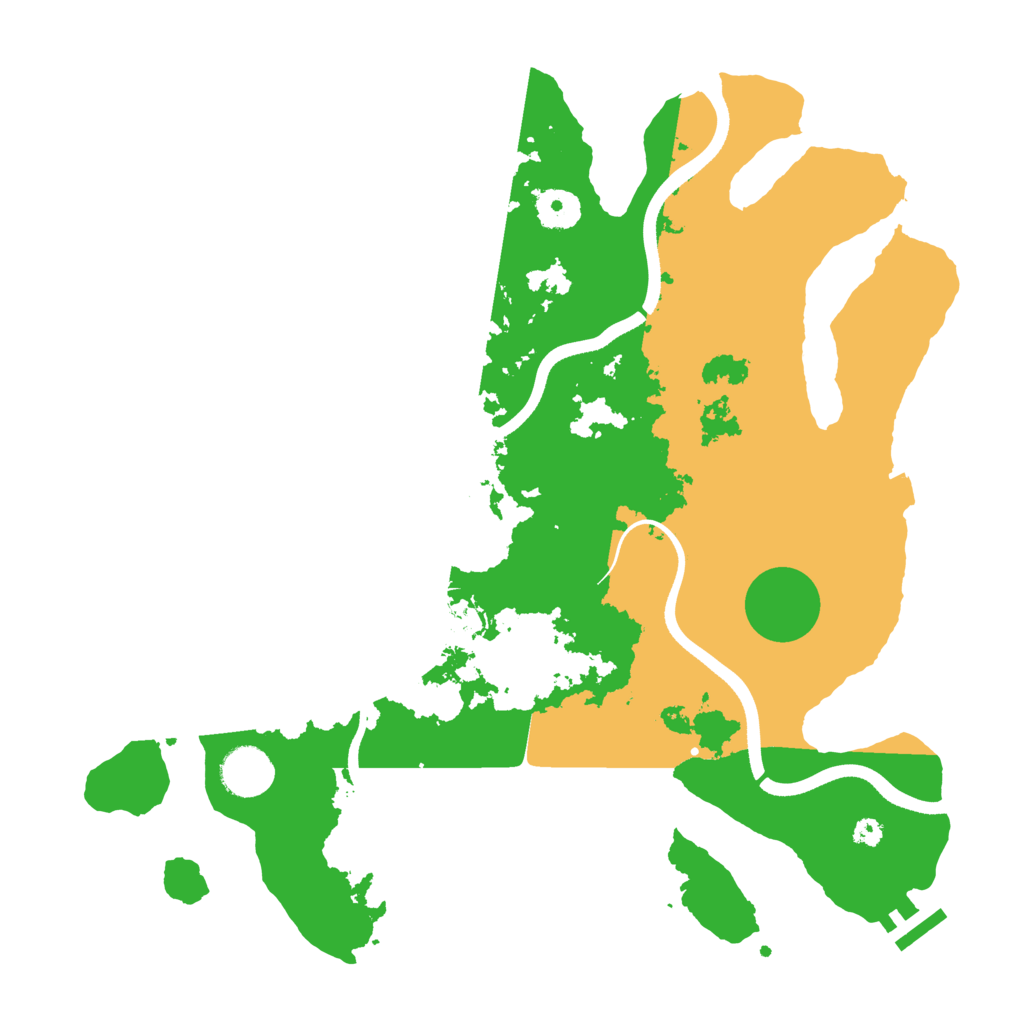 Biome Rust Map: Procedural Map, Size: 3600, Seed: 46