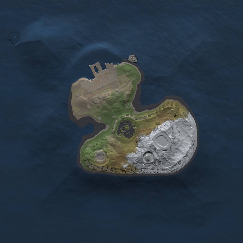 Rust Map: Procedural Map, Size: 1401, Seed: 5258, 4 Monuments