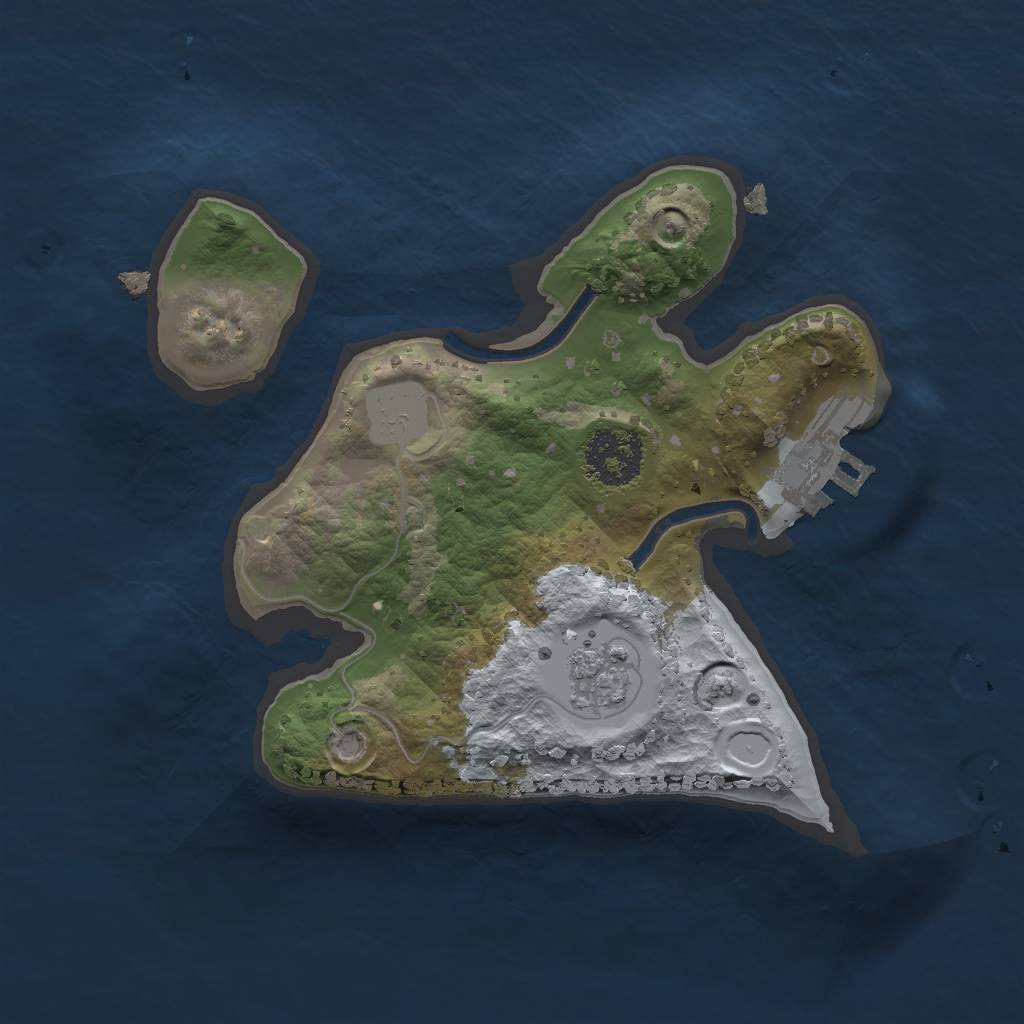 Rust Map: Procedural Map, Size: 1800, Seed: 5258, 5 Monuments