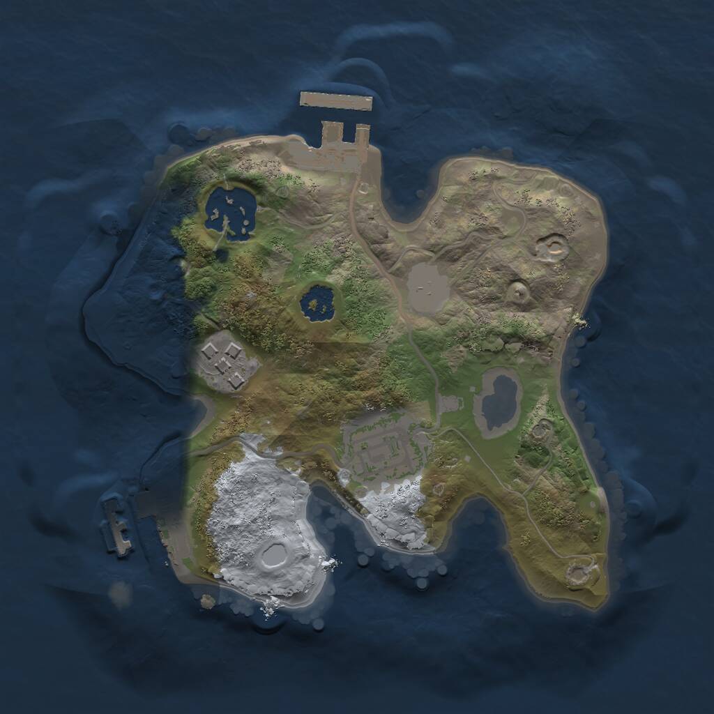 Rust Map: Procedural Map, Size: 2000, Seed: 799339516, 6 Monuments