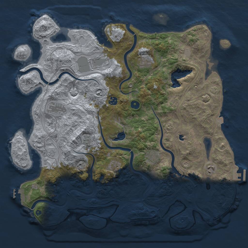 Rust Map: Procedural Map, Size: 4250, Seed: 31291, 14 Monuments