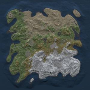 Thumbnail Rust Map: Procedural Map, Size: 3750, Seed: 94945545, 18 Monuments