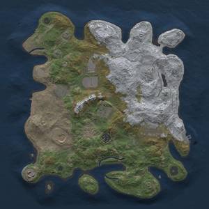 Thumbnail Rust Map: Procedural Map, Size: 3500, Seed: 213512345, 16 Monuments