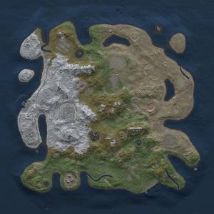 Thumbnail Rust Map: Procedural Map, Size: 3500, Seed: 1402366701, 16 Monuments