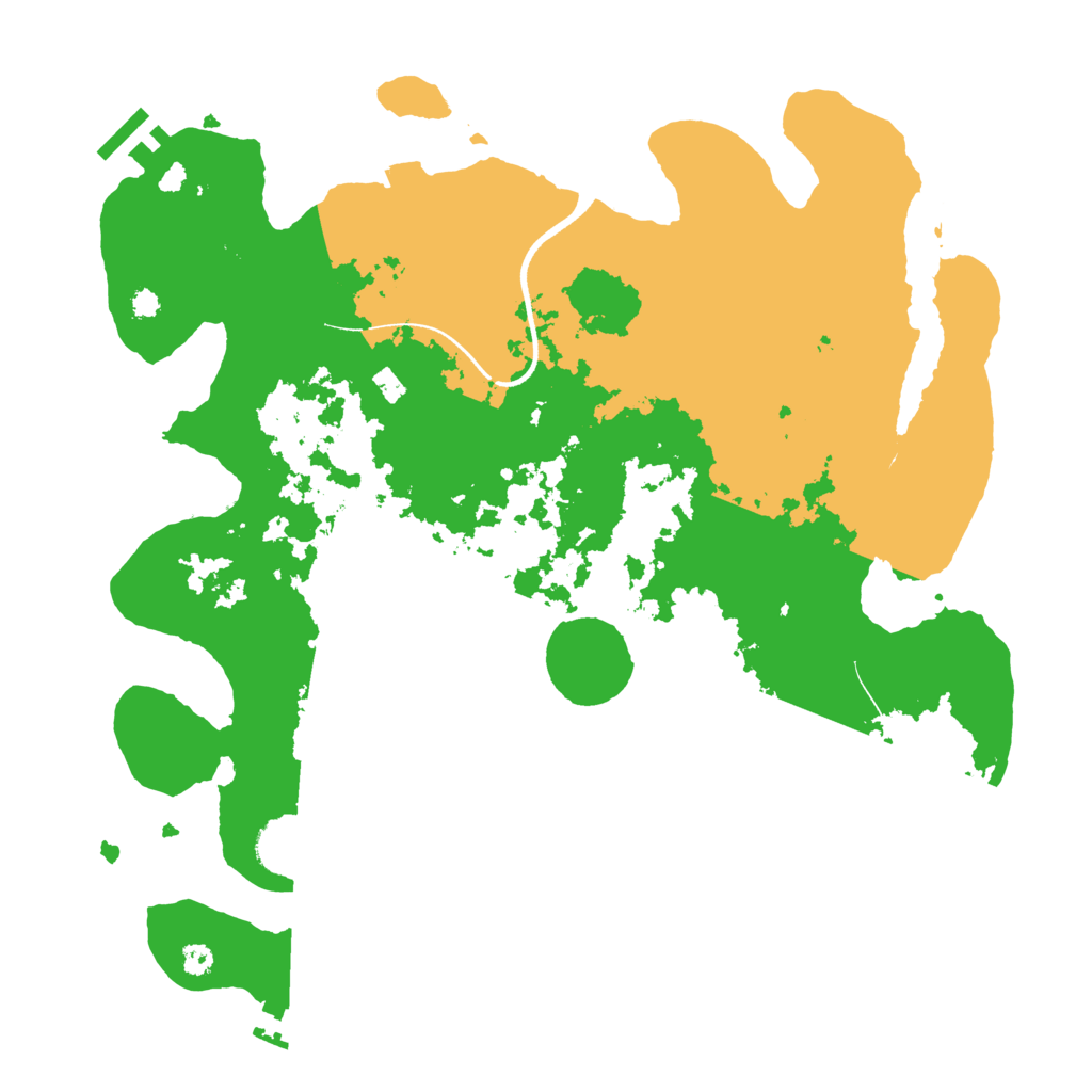 Biome Rust Map: Procedural Map, Size: 3500, Seed: 121558555