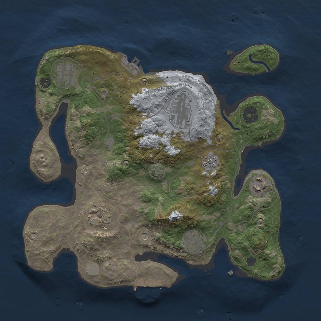 Rust Map: Procedural Map, Size: 3000, Seed: 26040, 13 Monuments