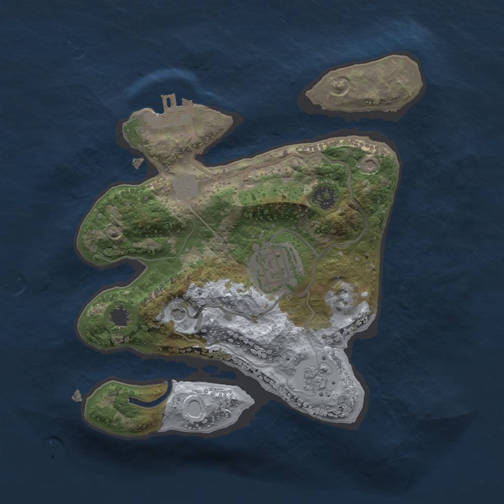 Rust Map: Procedural Map, Size: 2200, Seed: 461528405, 7 Monuments
