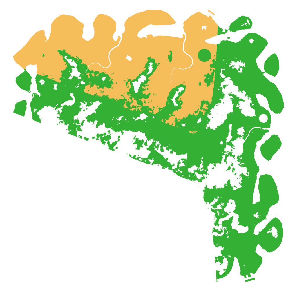 Biome Rust Map: Procedural Map, Size: 6000, Seed: 51501997