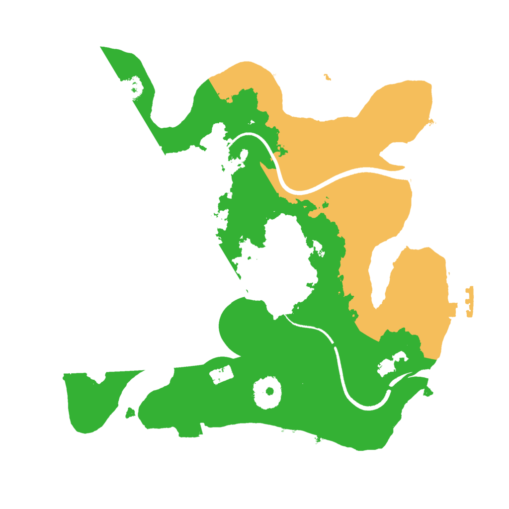 Biome Rust Map: Procedural Map, Size: 2500, Seed: 22092