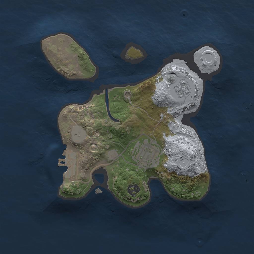 Rust Map: Procedural Map, Size: 2000, Seed: 8934, 6 Monuments