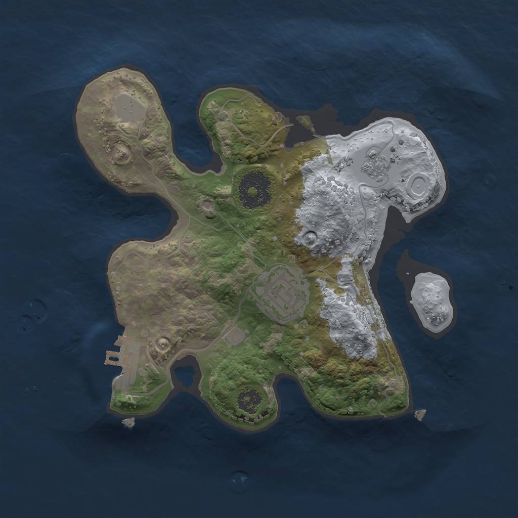 Rust Map: Procedural Map, Size: 2200, Seed: 8934, 6 Monuments