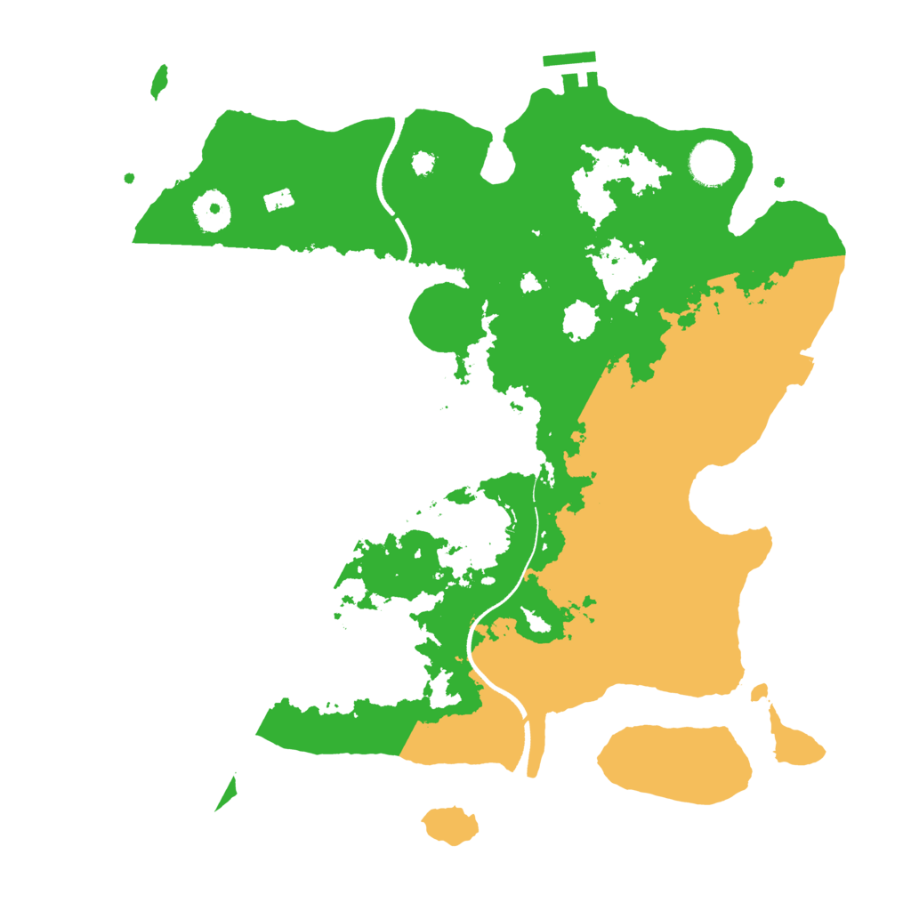 Biome Rust Map: Procedural Map, Size: 3500, Seed: 45882602