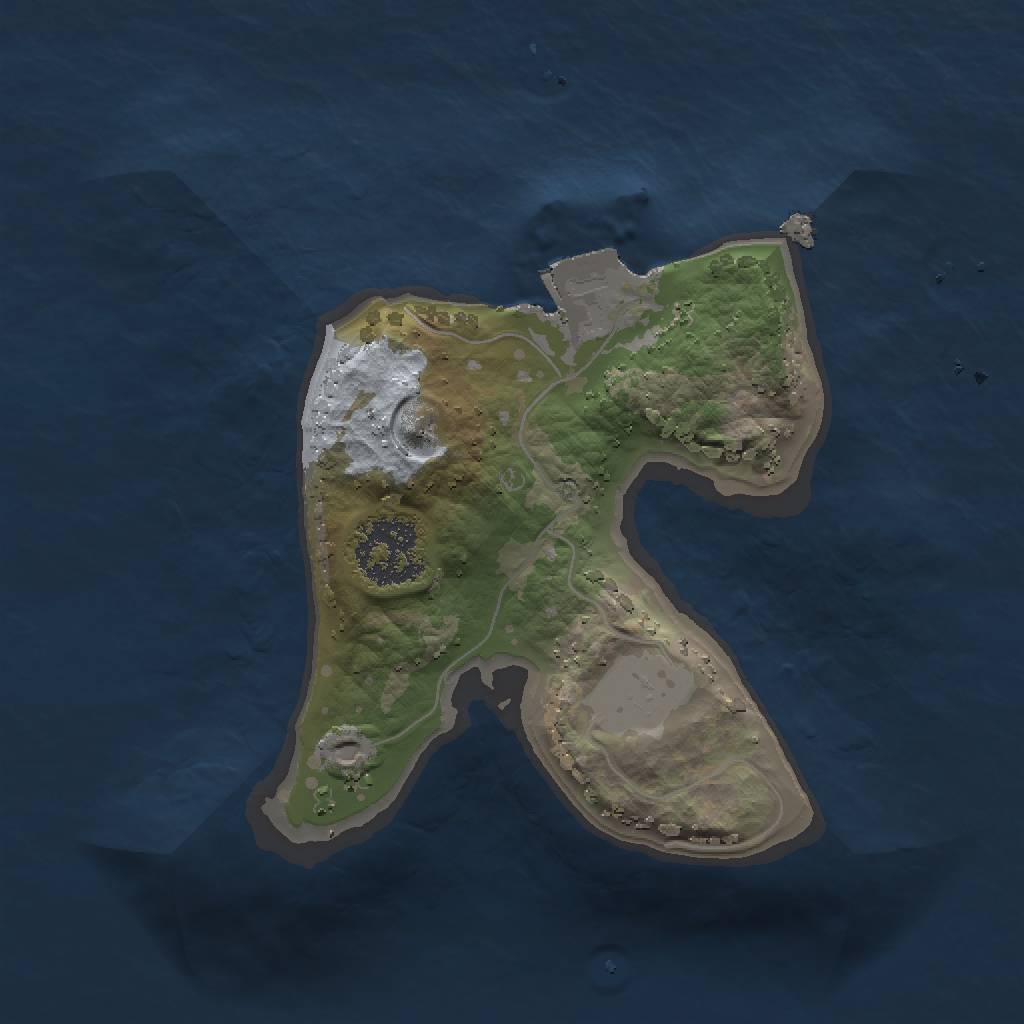 Rust Map: Procedural Map, Size: 1500, Seed: 1351145367, 3 Monuments