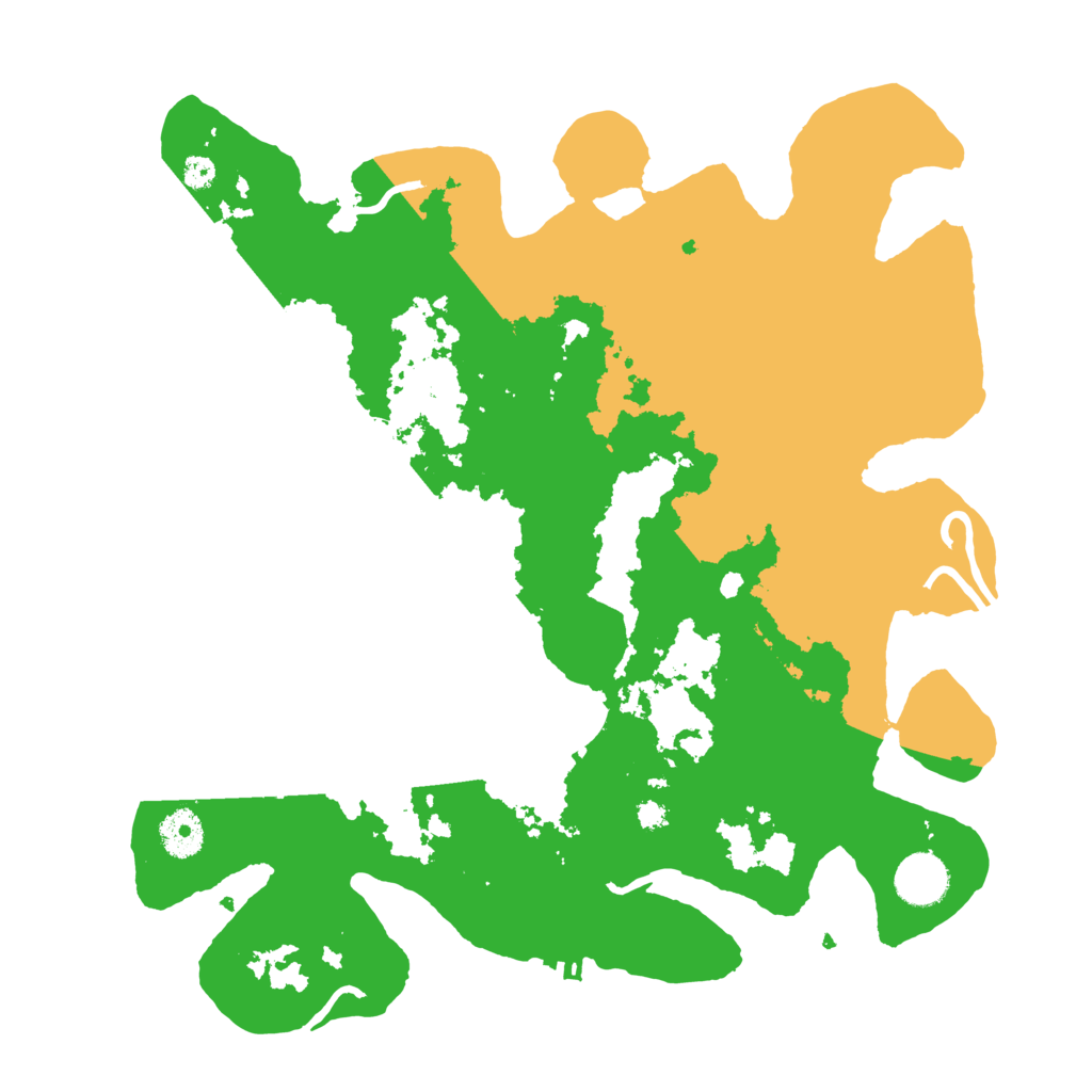 Biome Rust Map: Procedural Map, Size: 3600, Seed: 54243789