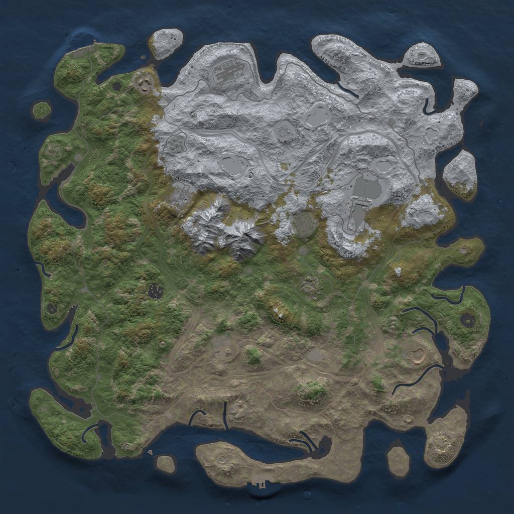 Rust Map: Procedural Map, Size: 5000, Seed: 1473447155, 18 Monuments