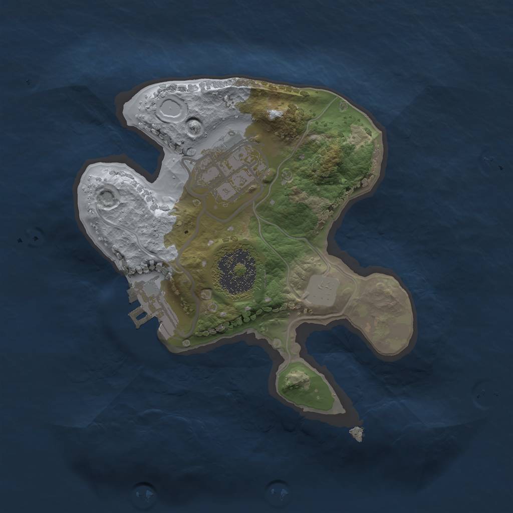 Rust Map: Procedural Map, Size: 1800, Seed: 1614111127, 5 Monuments