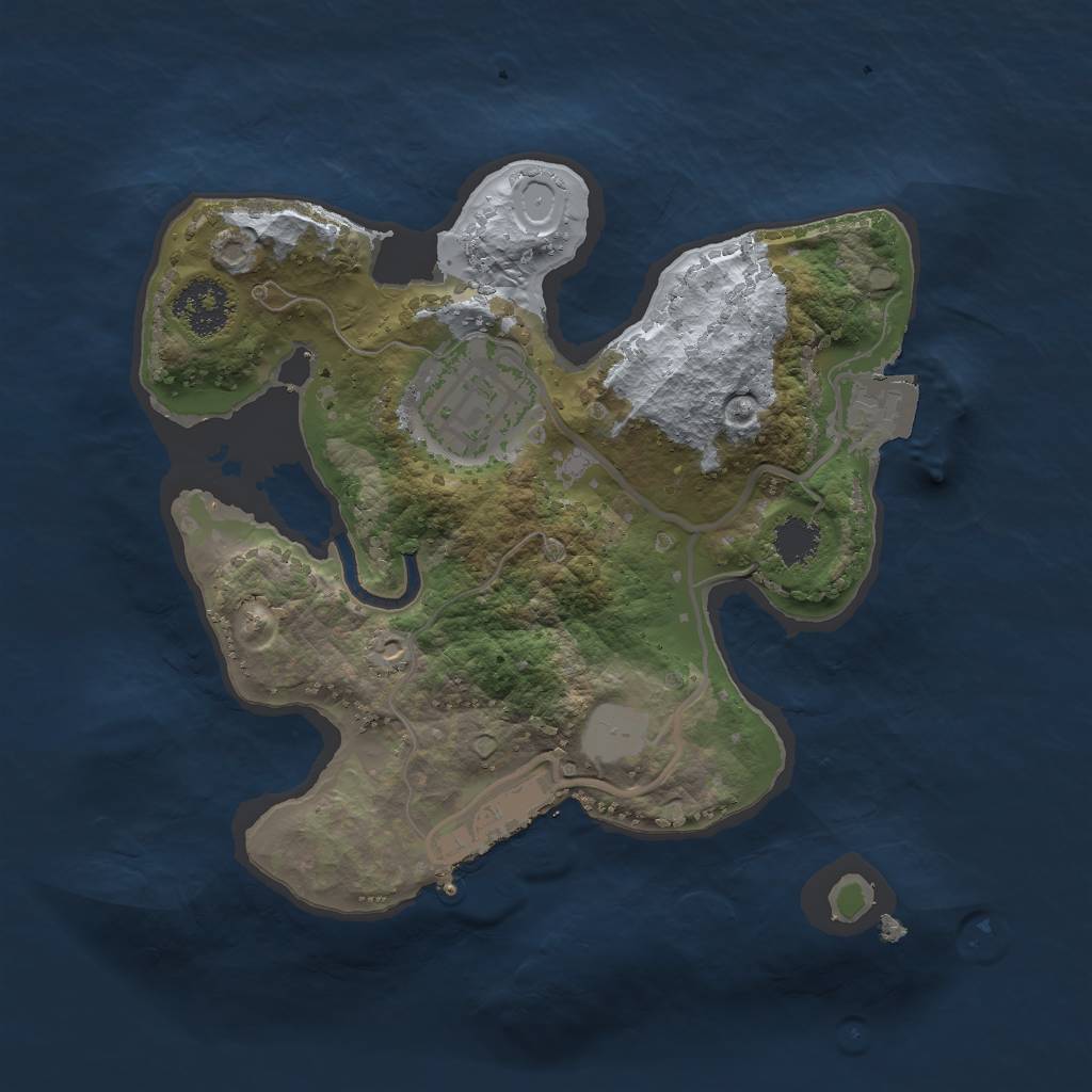 Rust Map: Procedural Map, Size: 2005, Seed: 98752800, 5 Monuments