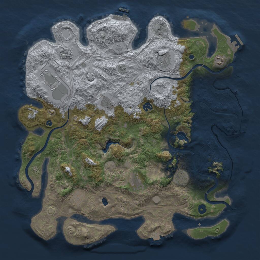 Rust Map: Procedural Map, Size: 4269, Seed: 112015, 16 Monuments
