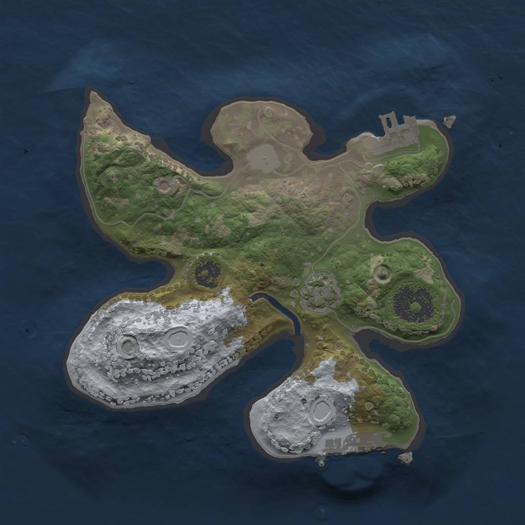 Rust Map: Procedural Map, Size: 2005, Seed: 109712155, 6 Monuments