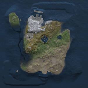 Thumbnail Rust Map: Procedural Map, Size: 2000, Seed: 690985384, 5 Monuments