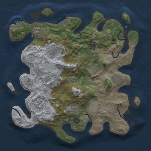 Thumbnail Rust Map: Procedural Map, Size: 3500, Seed: 1097520922, 17 Monuments