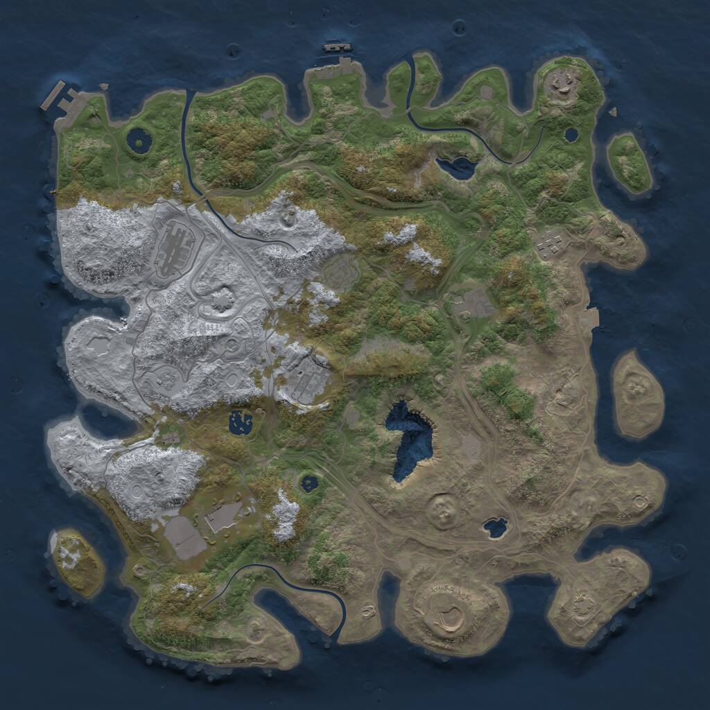 Rust Map: Procedural Map, Size: 4250, Seed: 123454678, 15 Monuments