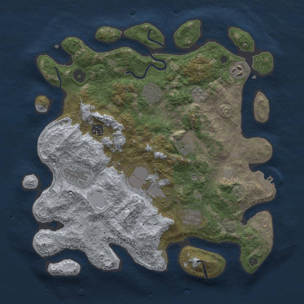 Rust Map: Procedural Map, Size: 3650, Seed: 99249660, 15 Monuments