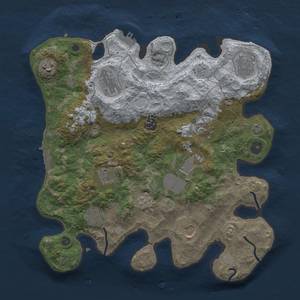 Thumbnail Rust Map: Procedural Map, Size: 3500, Seed: 688257520, 18 Monuments